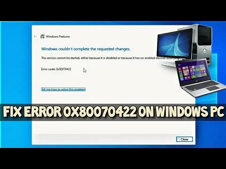 Framework 3.5 ошибка 0x80070422. Framework 3.5 ошибка 0x80070422