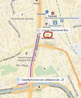 Метро курская на карте