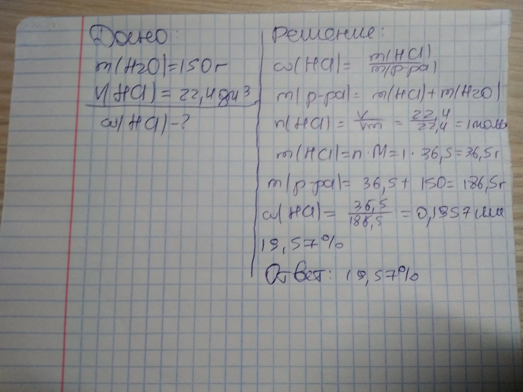 В растворении 1 100 в. В 100г воды растворили 22.4л хлороводорода. Хлороводород растворили в воде. В 100 Г воды растворили 22.4 л хлороводорода определите.