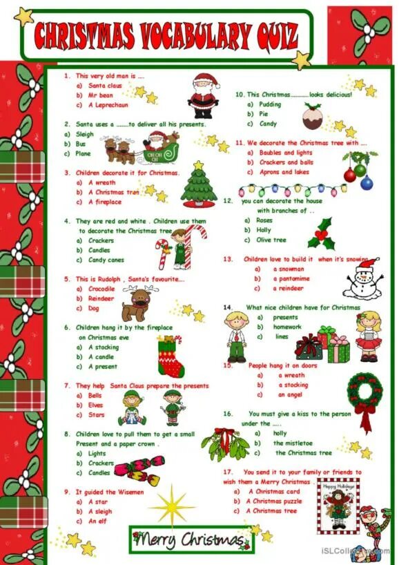 Christmas lesson upper intermediate