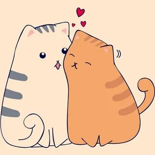 2 котика рисовать