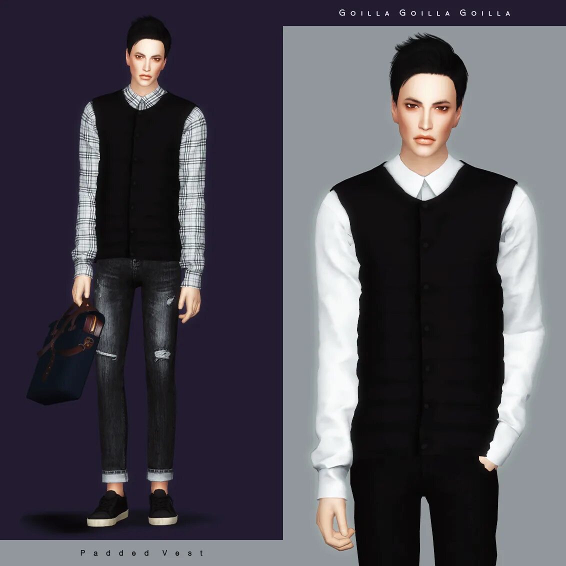 Gorilla sims 4. Sims 4 vest male. sims 4 жилет. симс 4 жилетка мужская. vest and shirt sims 4.