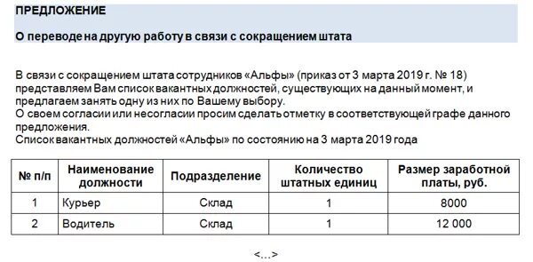 Массовое сокращение штата работников сколько человек