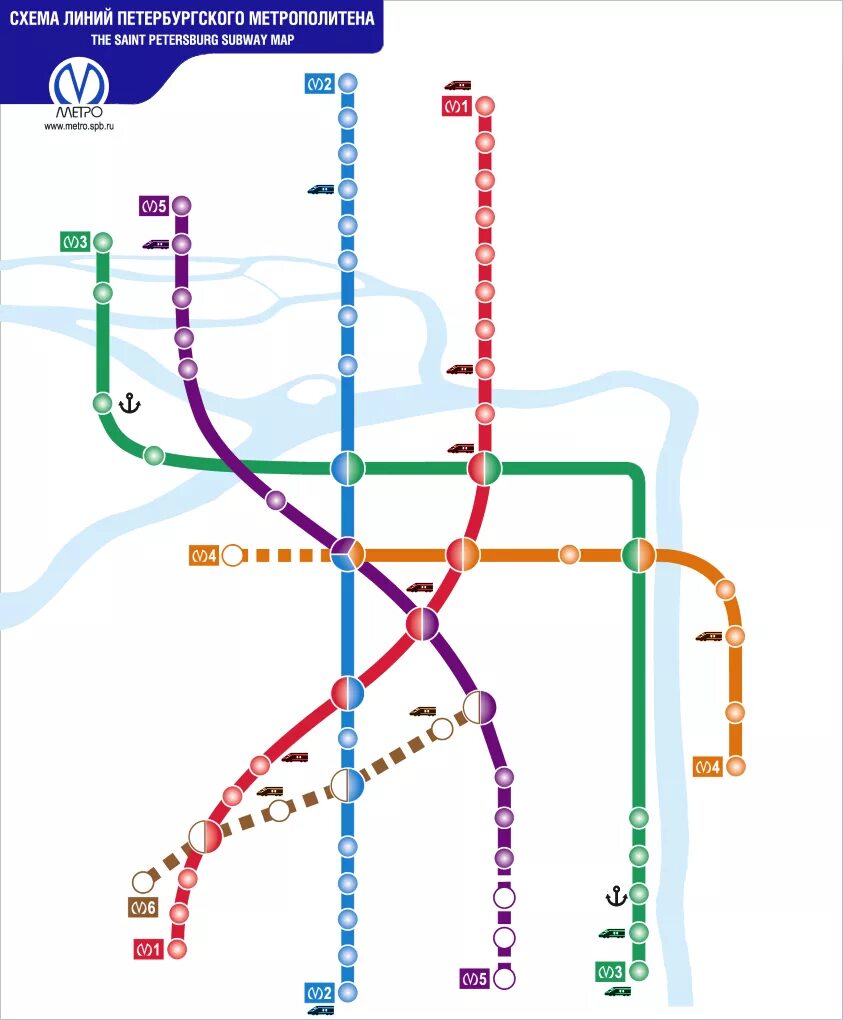 Ветки станций метро спб