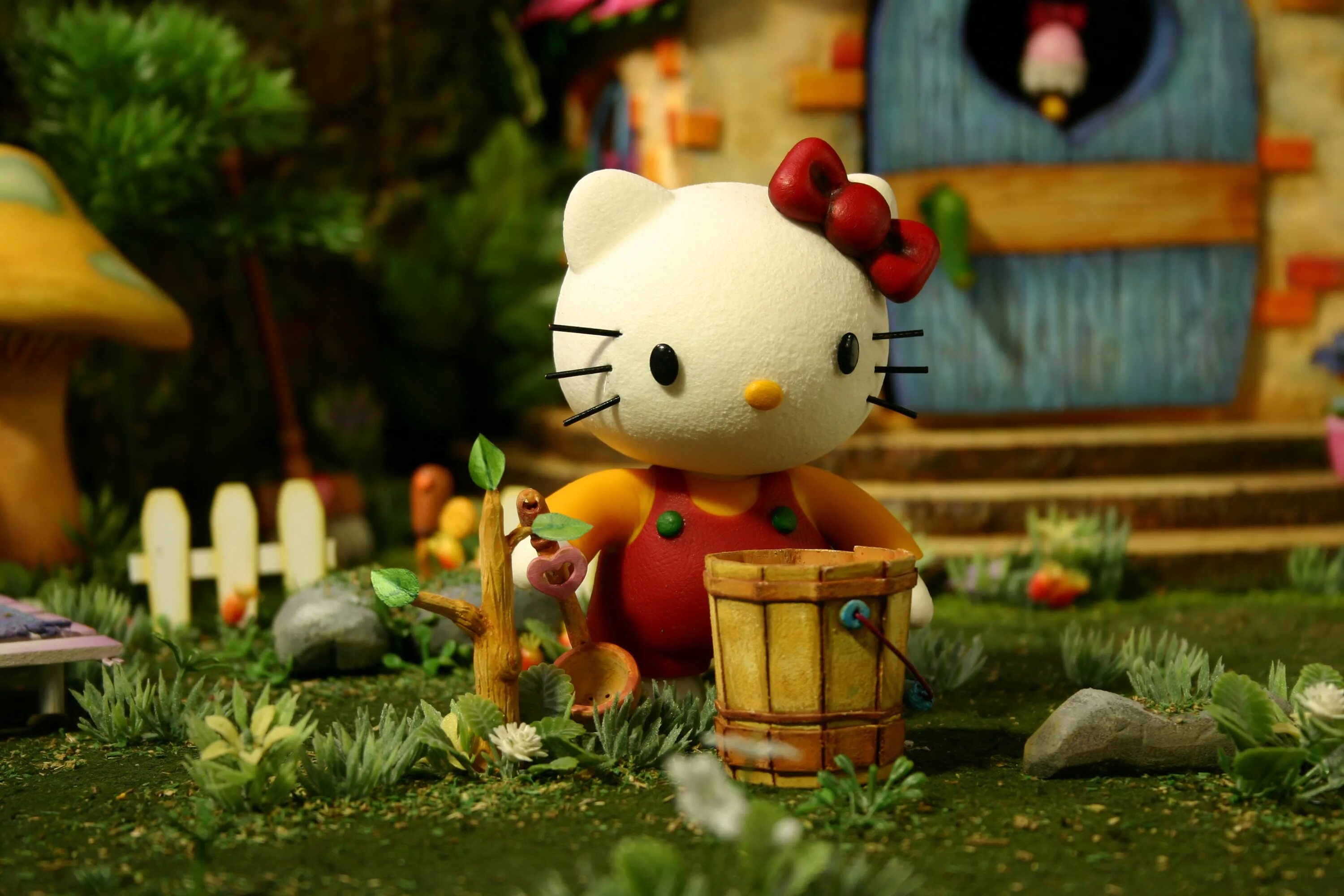 пейзаж деревня пластилином. пластилиновая деревушка. пластилиновая деревня хеллоу китти. хелло китти пластилиновая деревушка персонажи. пластилиновый мультик хелло китти.