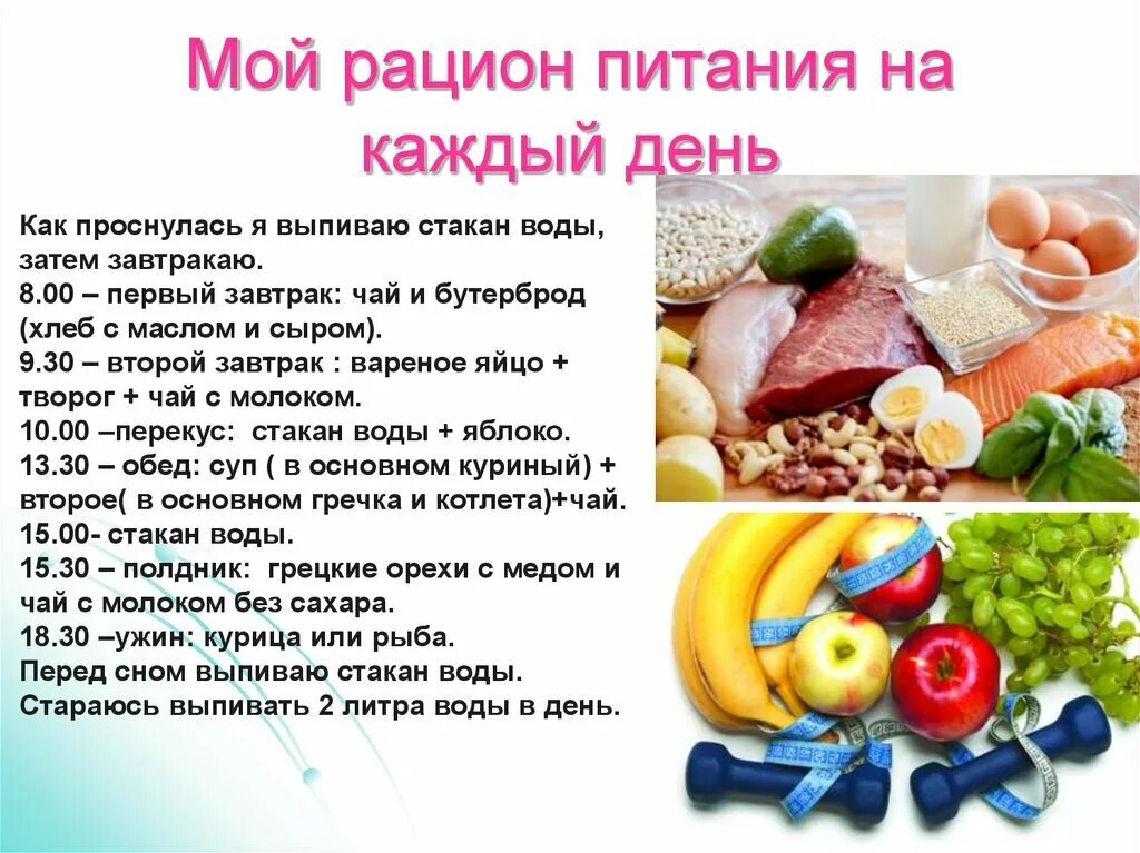 Составить питание