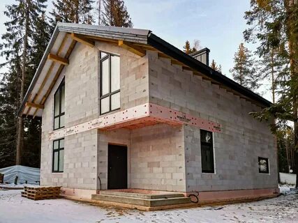 Монолитный дом из газобетона