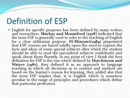 Specific english