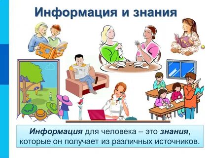 Человек получает знания об окружающем мире