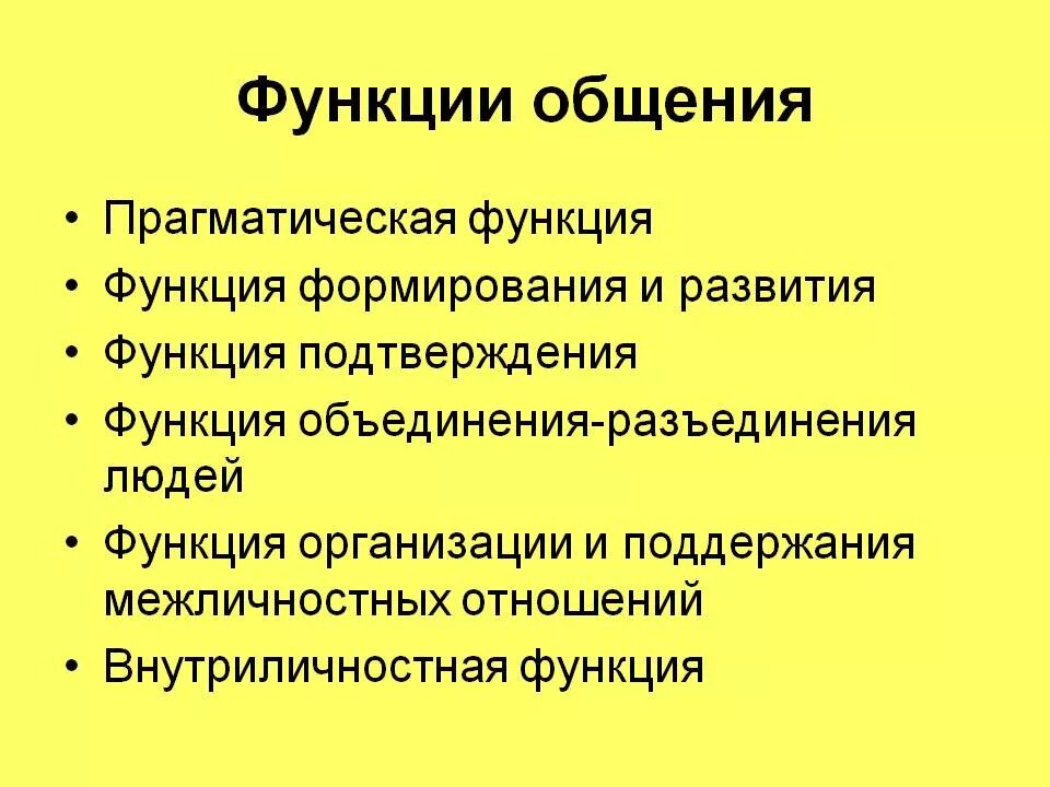 Контактная функция общения пример
