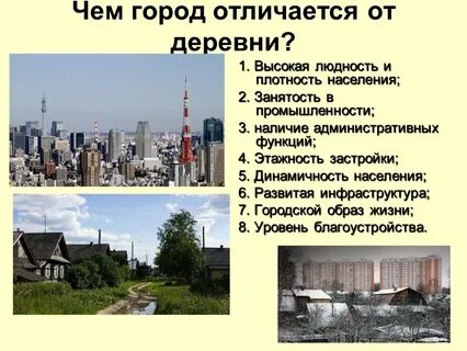 Тема города и деревни