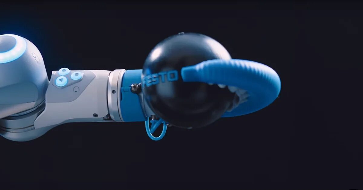 Робот осьминог. Festo роботы. робот с щупальцами. манипулятор festo.