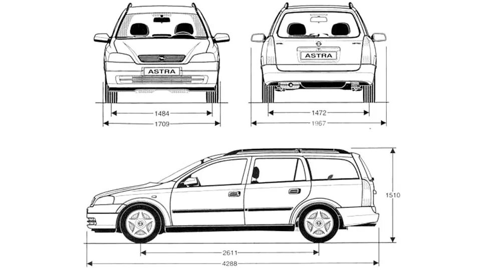 Opel Astra h универсал габариты. Opel Astra g универсал габариты.