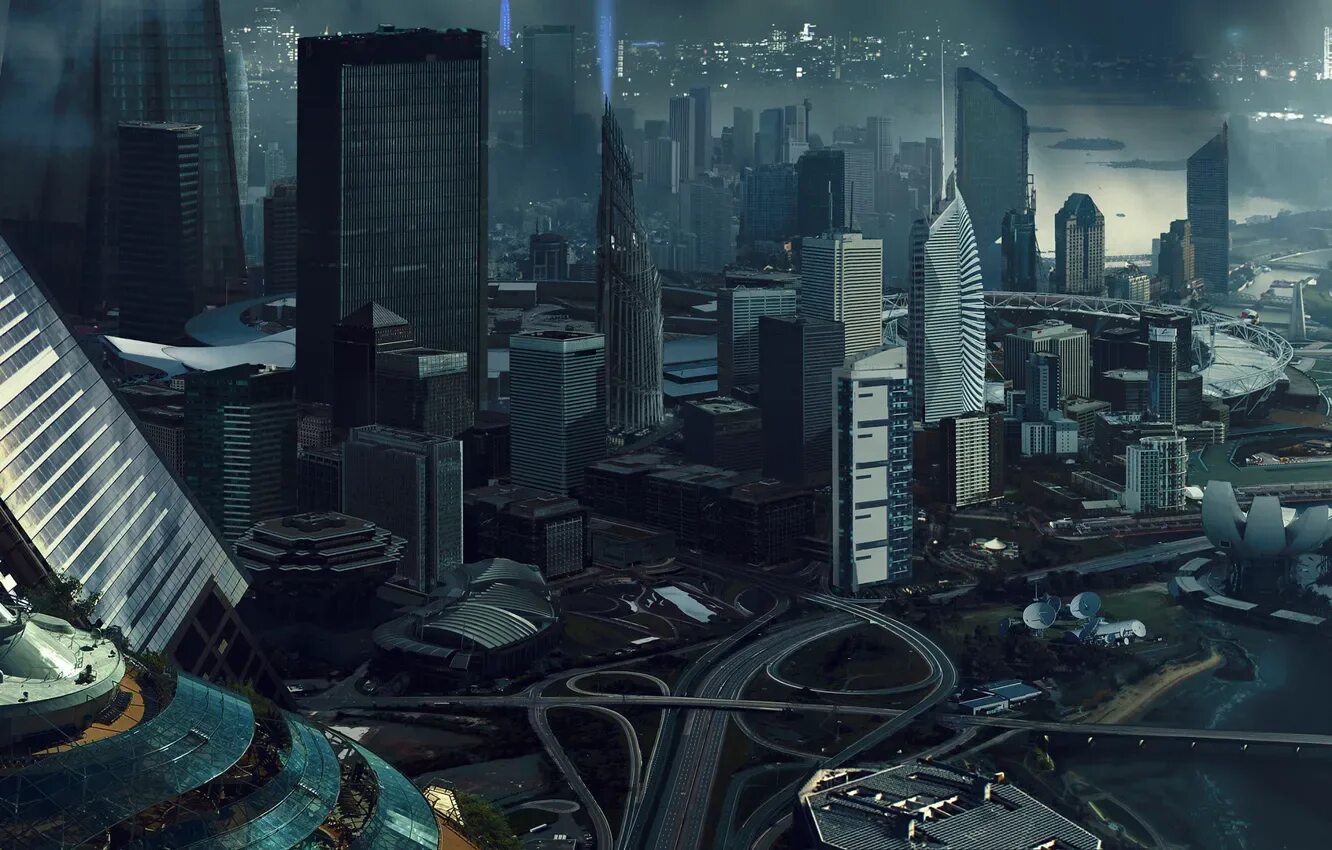 Виды городов будущего. Экуменополис sci-fi. город будущего. футуристический город. небоскребы будущего.