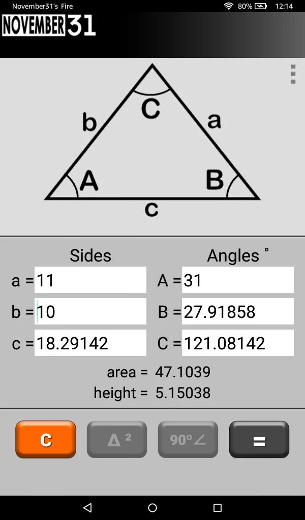 Калькулятор по трем сторонам. Калькулятор треугольника. Калькулятор сторон треугольника. Треугольник Calc Pro. Калькулятор углов треугольника.