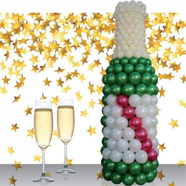 Бутылки из шаров. Бутылка из шаров. Шампанское из шариков. Бутылка шампанского из шариков. Бутылка шампанского из ШДМ.
