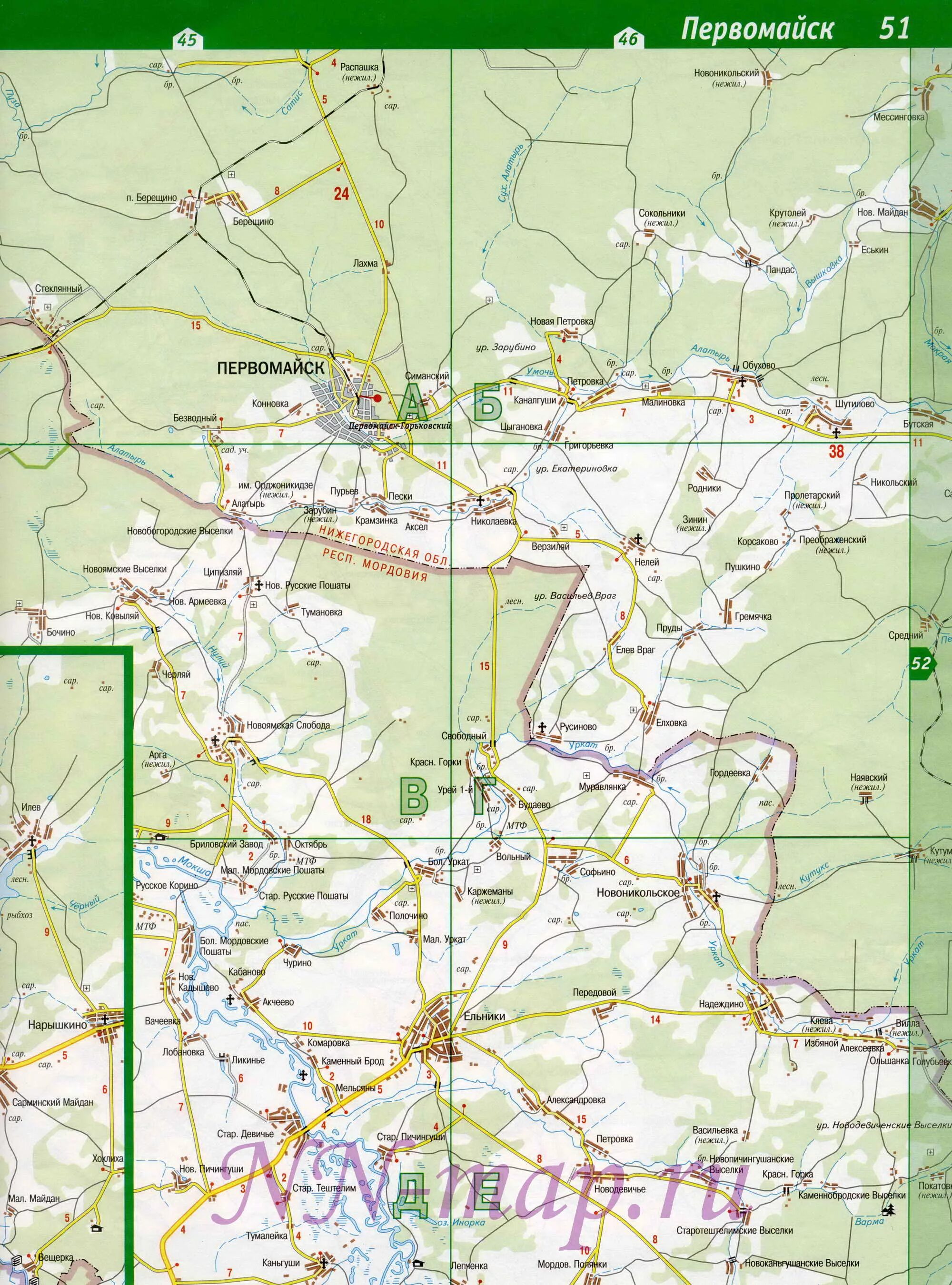 Первомайск Нижегородская область на карте. Карта Первомайского района Нижегородской области подробная. Карта Первомайского района Нижегородской области. Карта городского округа город Первомайск. Первомайск нижегородская карта