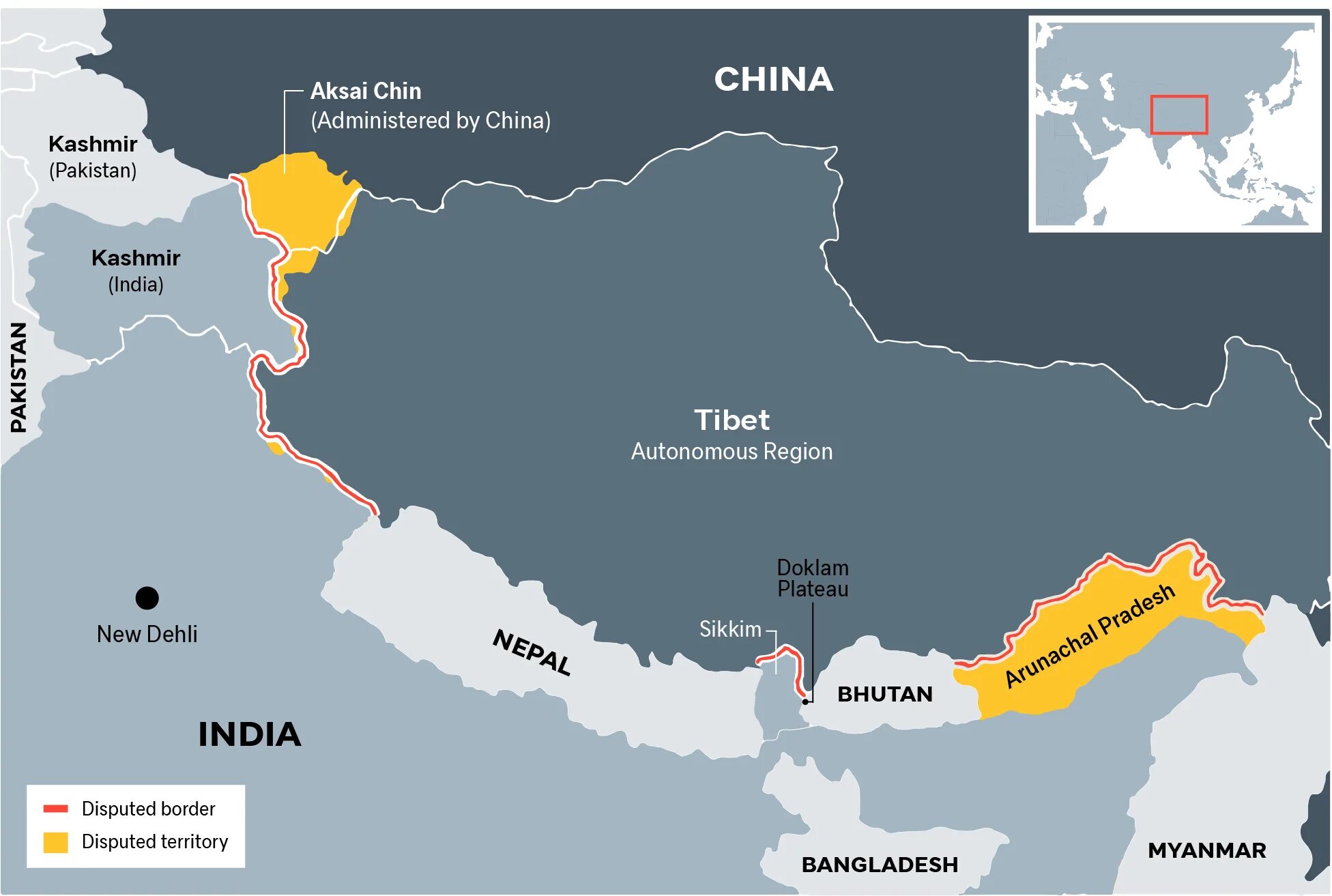 Спорные территории Китая и Индии. Спорные территории между Китаем и Индией. Территориальный спор между Индией и Китаем. Спорные территории между Китаем и Индией на карте. Современные территориальные споры