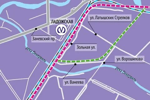 Ладожская до парка победы