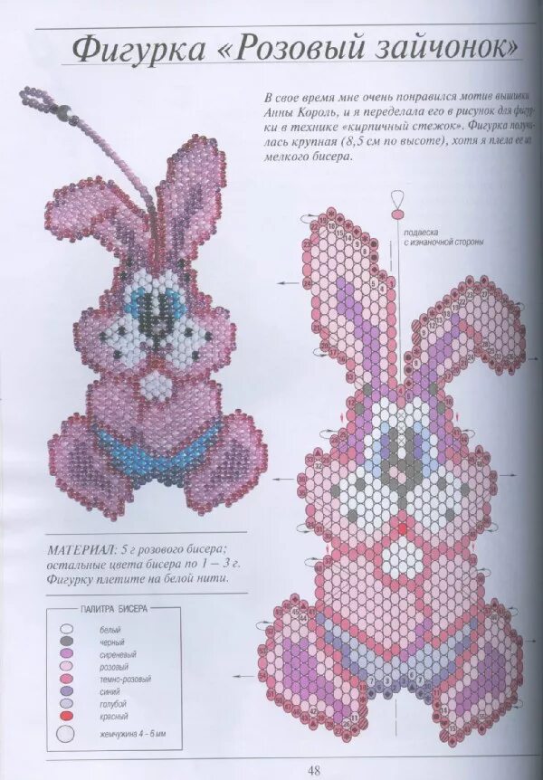 beads hare Бисероплетение, Проекты из бисера, Идеи для поделок