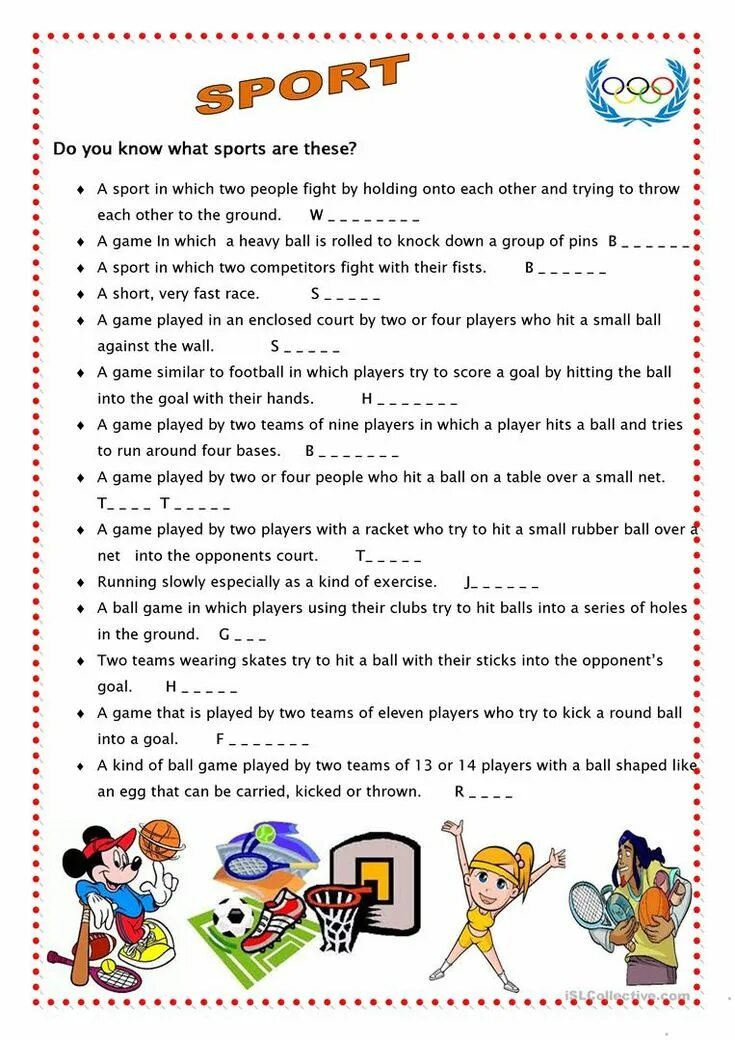 Sports 7 класс английский. Спорт Worksheets. Worksheet for Sport. Sport tasks. Sport ESL Worksheet.