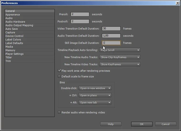Default duration