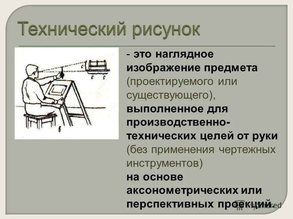 Как называется изображение предмета выполненное от руки