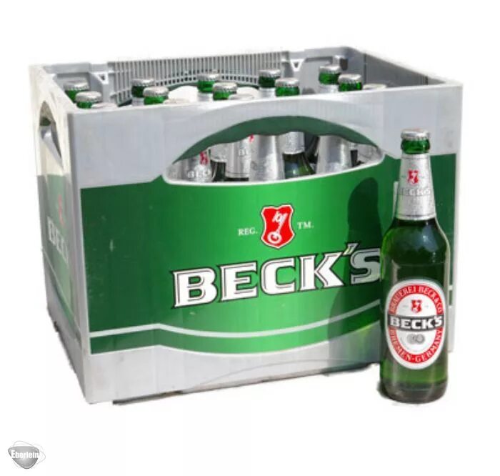 Becks. Ящики с зеленым пивом. Becks пиво в стекле. Пиво becks