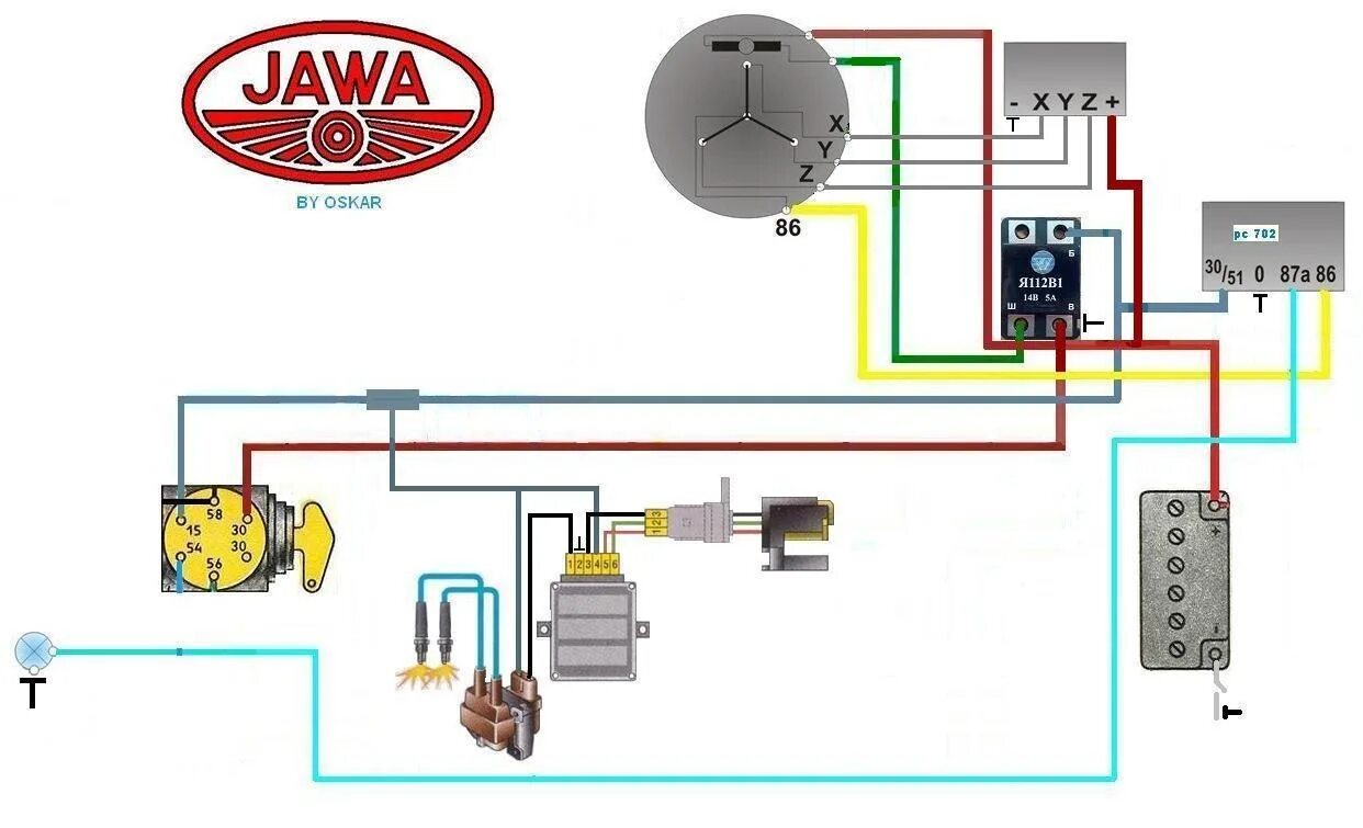 Схема ява 638. Схема проводки Ява 638 12v с электронным зажигание. Схема реле зарядки Ява 638. Схема проводки Ява 638. Реле зарядки Ява 6 вольт схема подключения.