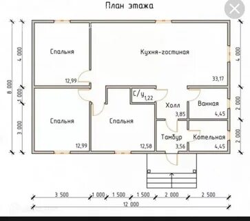 Дом 6 на 13 одноэтажный проект