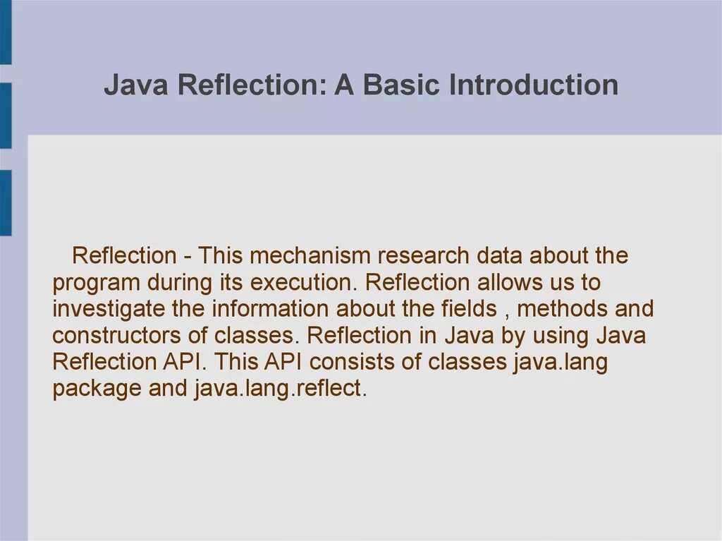 Reflection java. Рефлексия java пример. Java reflection class method.