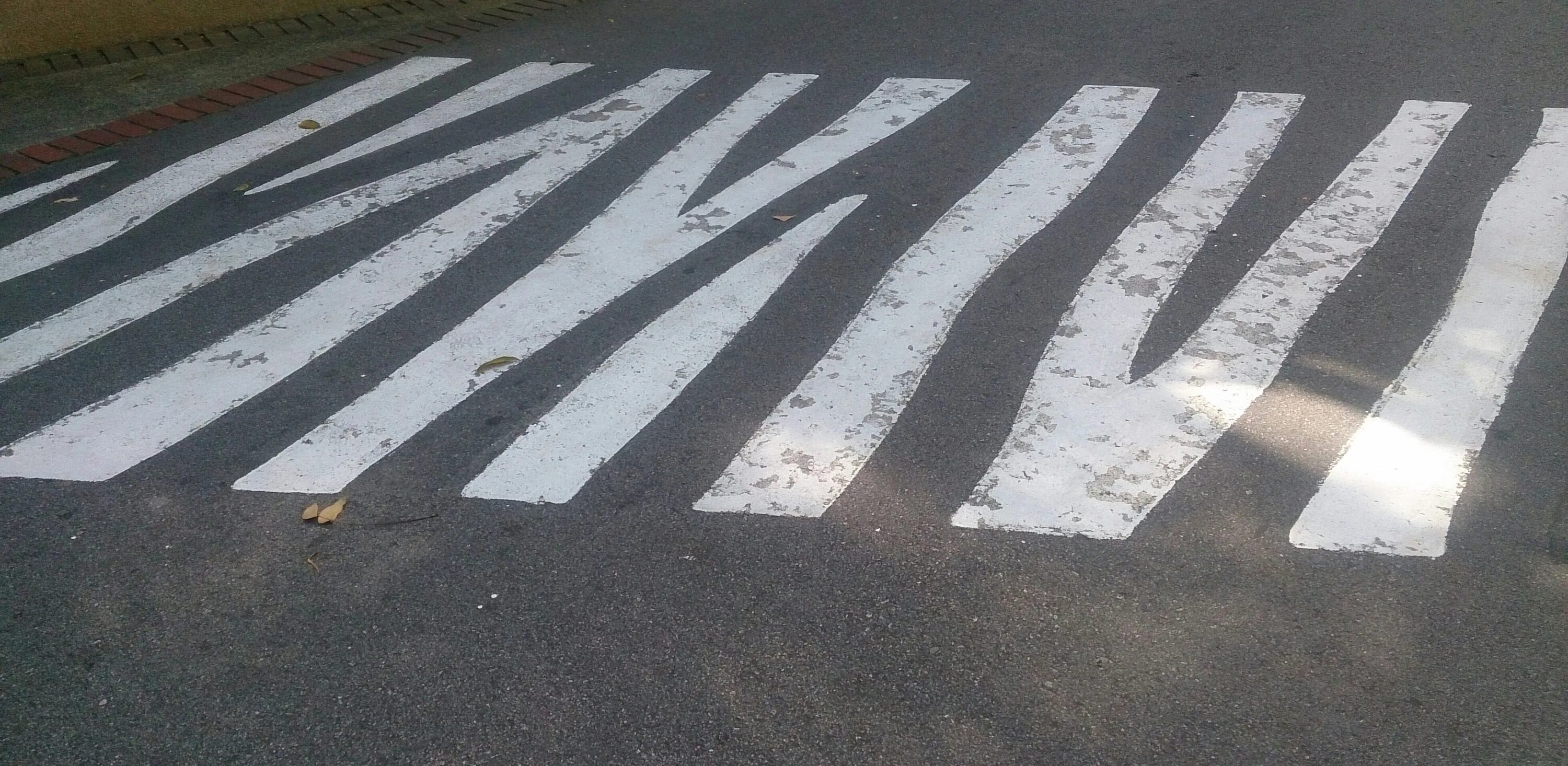 For the zebra crossing
