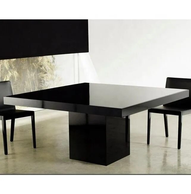 Чёрные квадратные кухонные столы. Стол черный обеденный. Черный квадратный обеденный стол. Черный глянцевый стол. Обеденный квадратный