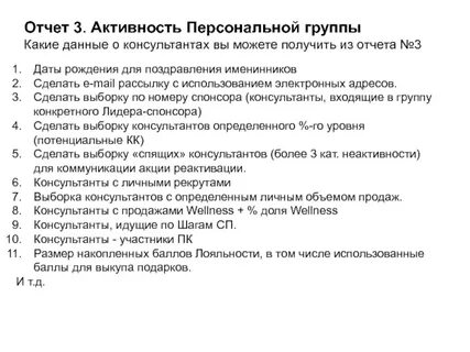 Отчет активности пользователей