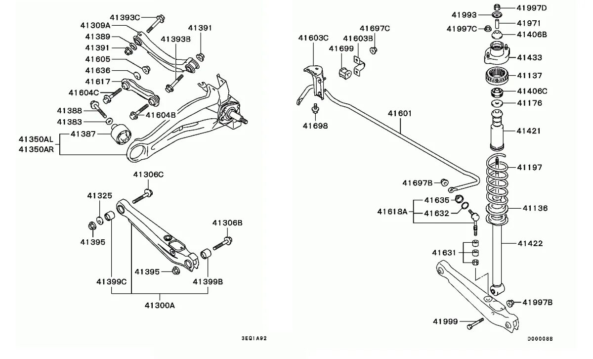 Подвеска mitsubishi lancer. Мицубиси ланцер 9 задняя подвеска. Передняя подвеска Mitsubishi Lancer 9 схема. Передняя подвеска Митсубиси Лансер 9. Задняя подвеска Мицубиси ланцер 9 схема.