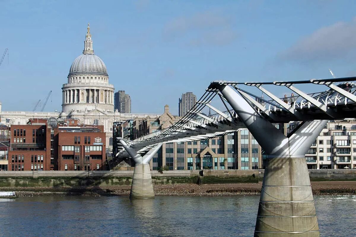 Миллениум что это. Мост тысячелетия (Millennium Bridge). Миллениум бридж в Лондоне. Мост Миллениум (Миллениум бридж), Лондон, Великобритания.