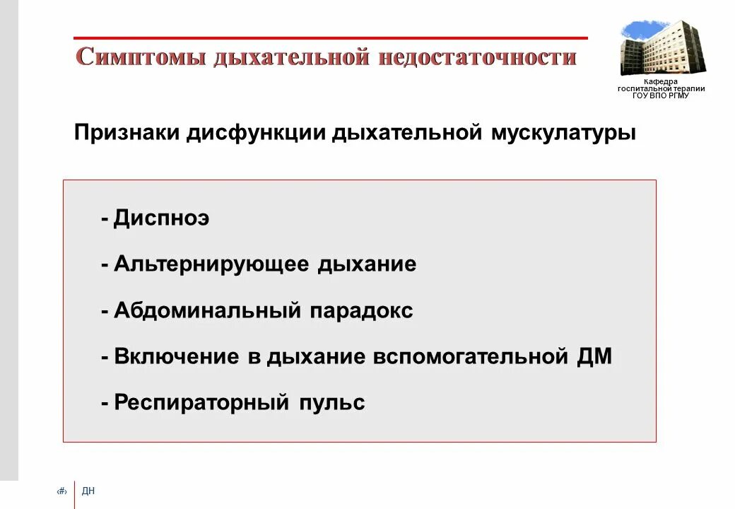 Проявление функциональных нарушений