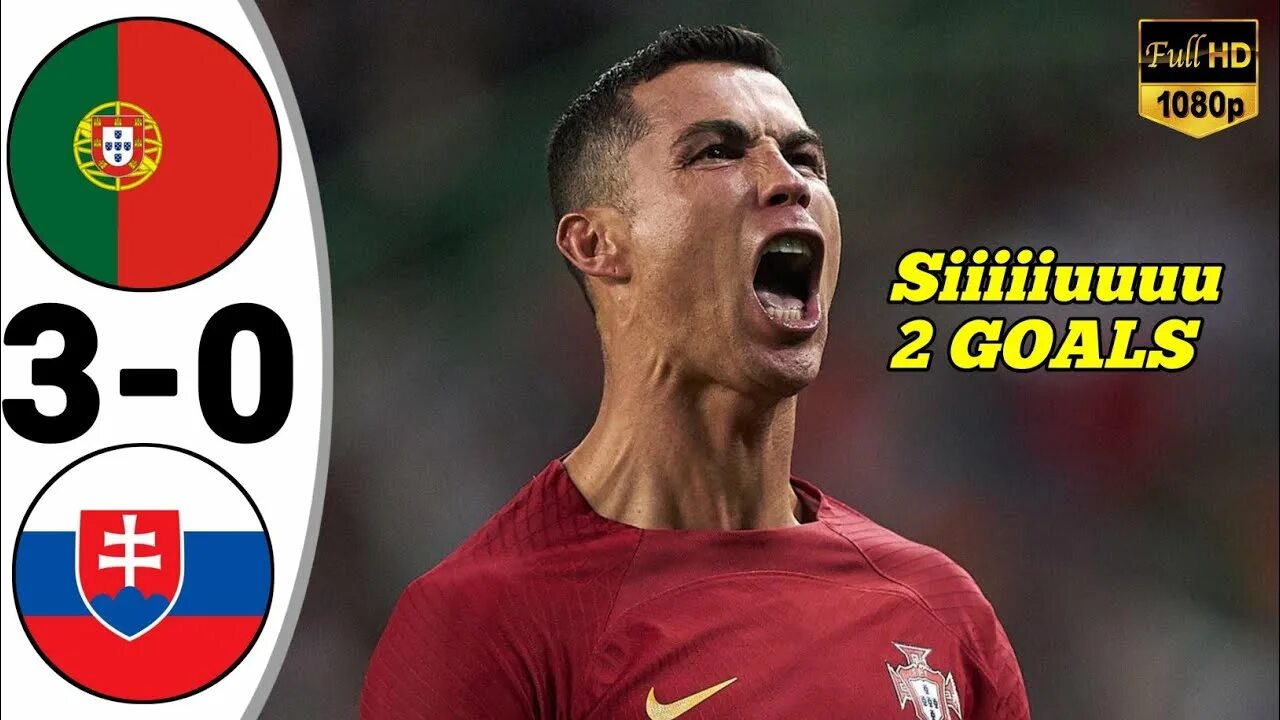 Словакия и Португалия. Ronaldo 2024 all goal.