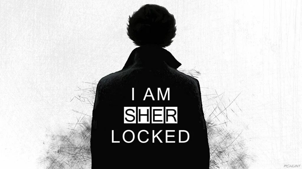 I am i am wearing red. I am Sherlocked обои.