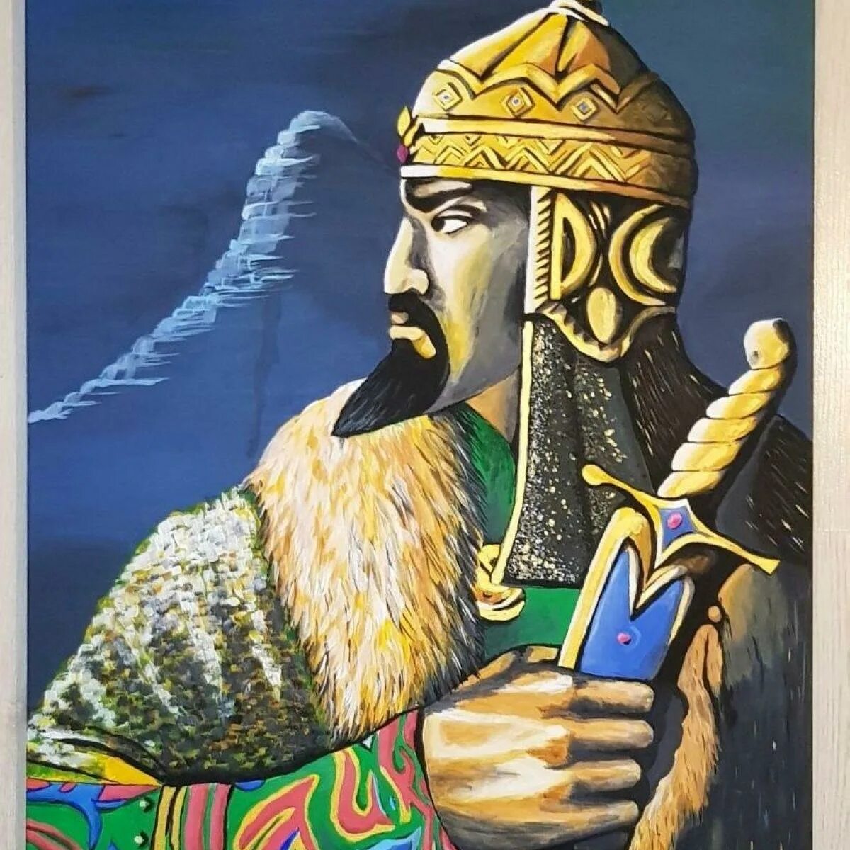 Хана кен. Кенесары Хан на казахском. Портрет Кенесары Касымулы. Голова казахского хана Кенесары.