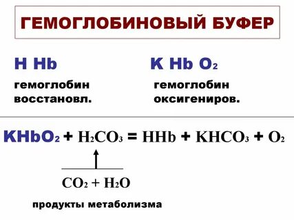 Состав гемоглобиновой буферной системы