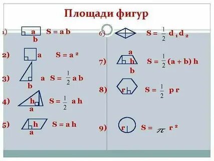 Формула s ah 2