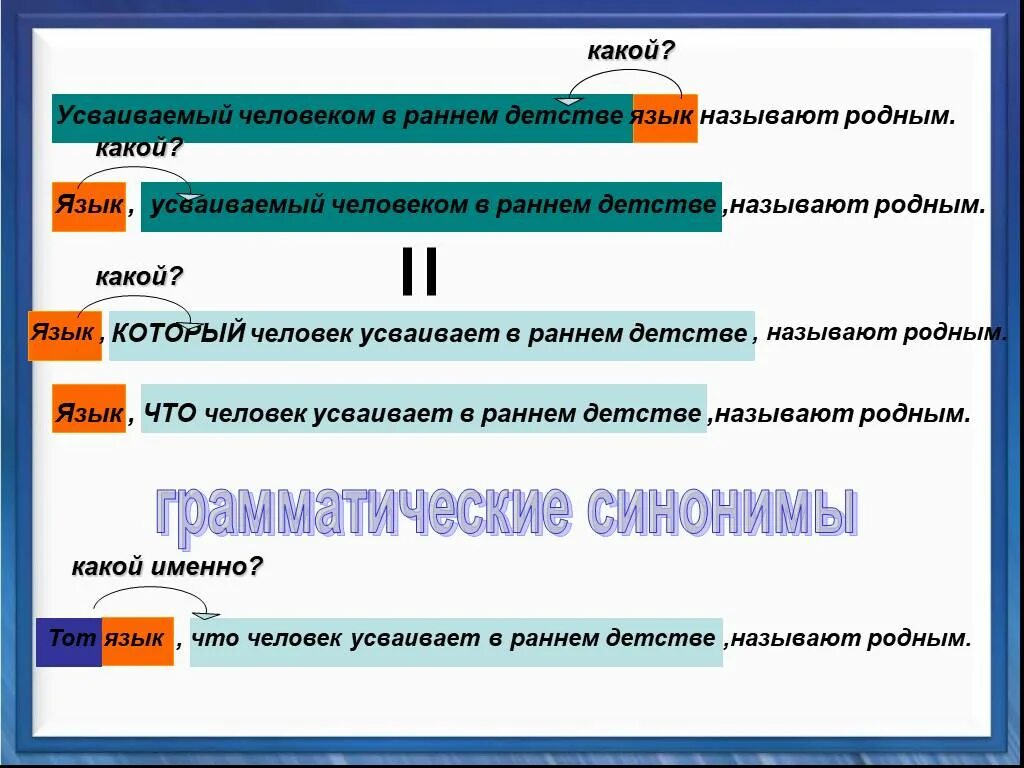 Как называется язык с детства