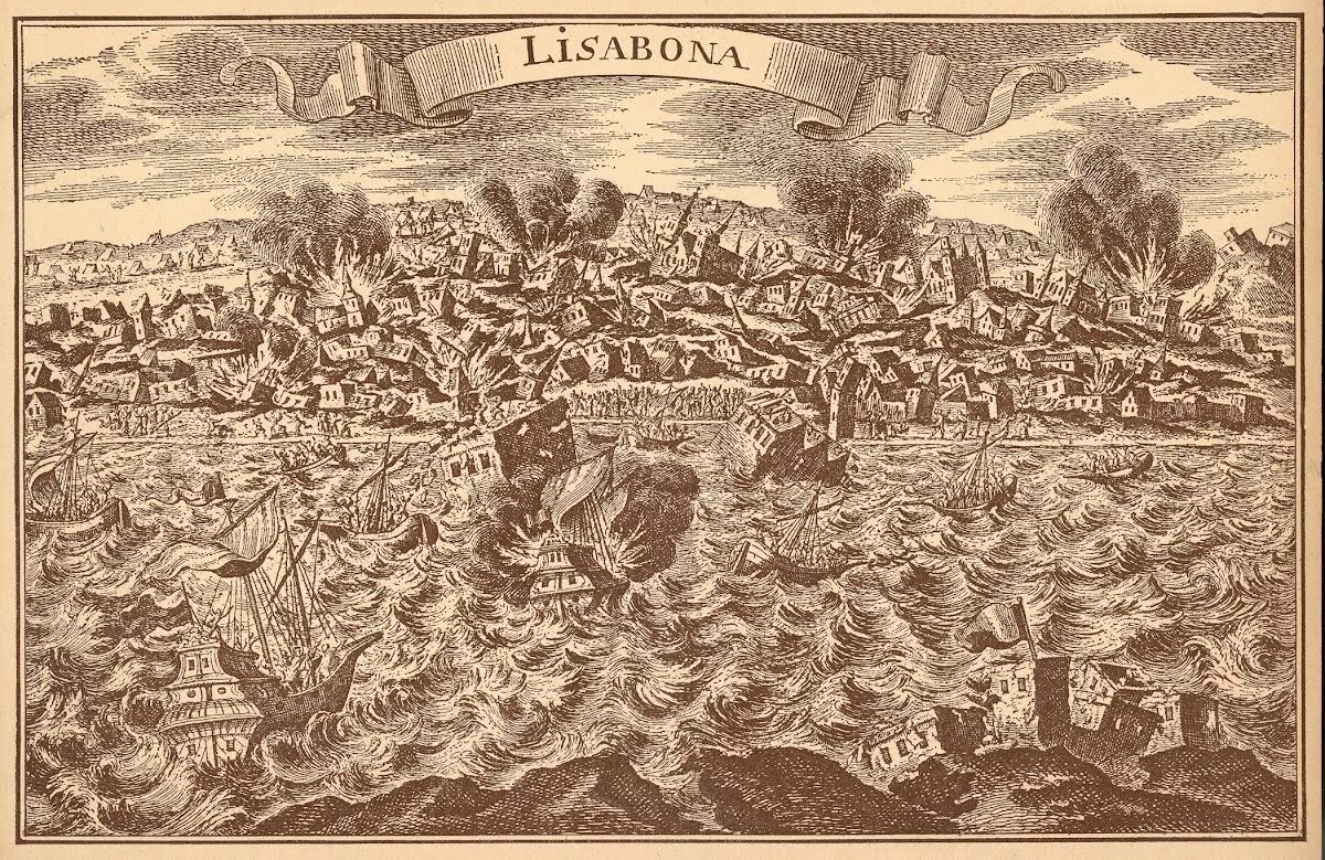 1755 землетрясения. Лиссабонское землетрясение 1755. Землетрясение в Португалии в 1755. ЦУНАМИ В Португалии 1755. Землетрясение в Лиссабоне 1755 года.