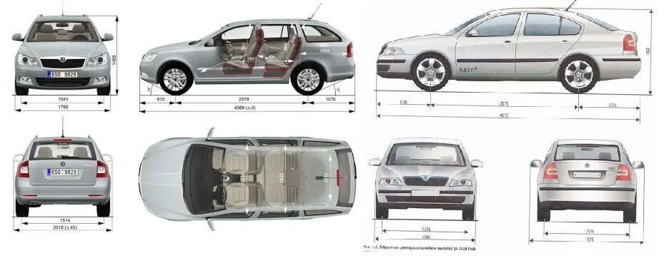 Skoda octavia габаритные размеры