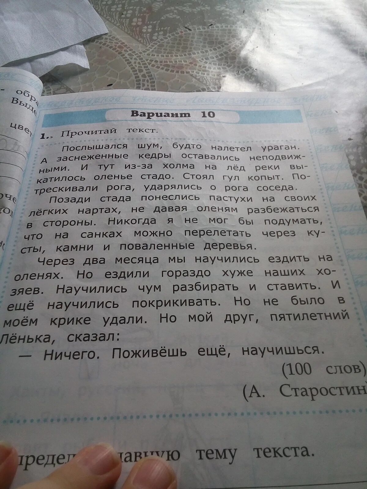 Озаглавь текст. Определи и запиши тему текста. Текст можно озаглавить. Как можно озаглавить этот текст.