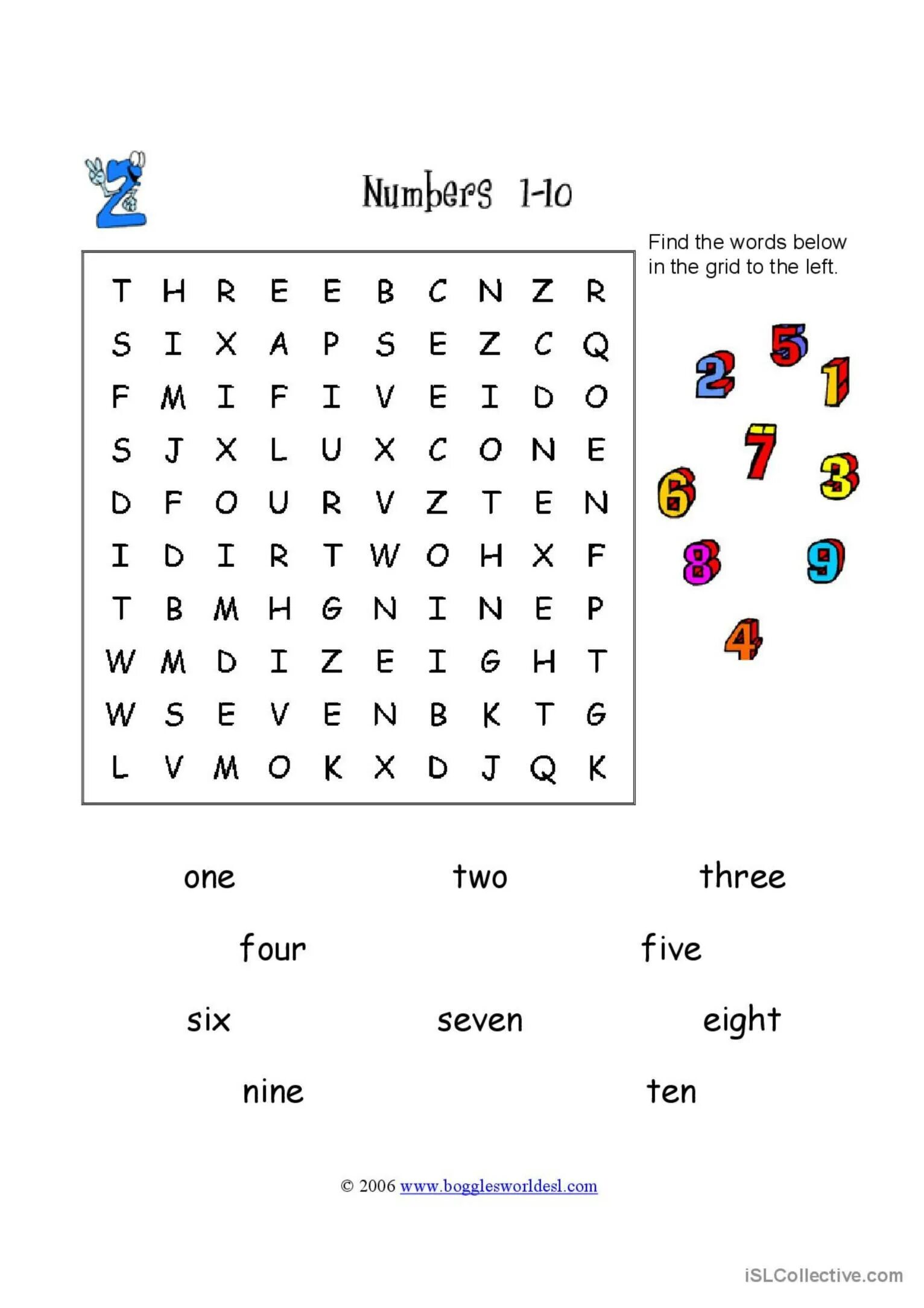 Цифры английский тест. Numbers 1-10 Wordsearch for Kids. Numbers 1-10 Worksheets for Kids Wordsearch. Цифры в английском языке Worksheets. Numbers Wordsearch for Kids.