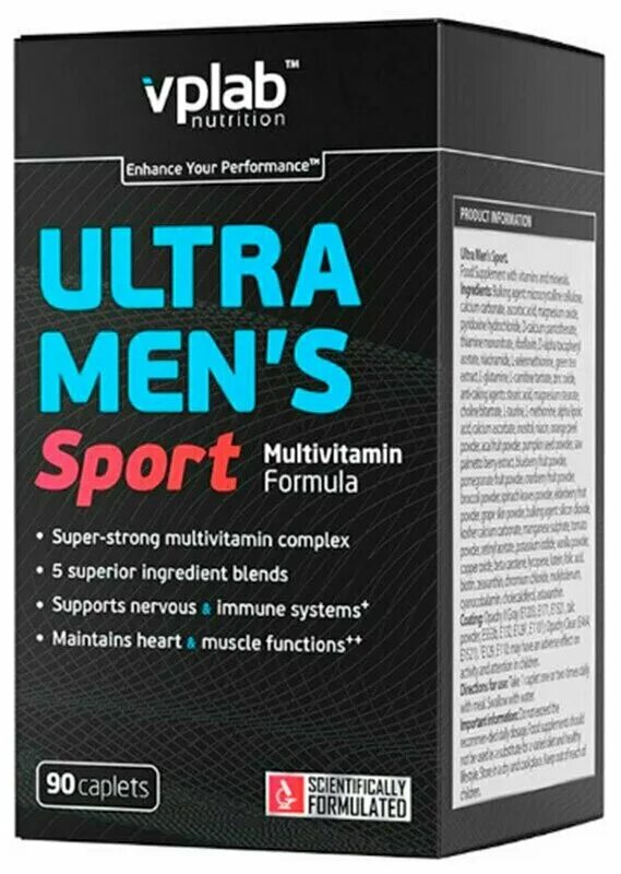 VPLAB Ultra men's. VPLAB Ultra men's Sport таб., 90 шт.. Витаминно-минеральный комплекс для мужчин VPLAB Ultra men's, 90 капсул. VPLAB Ultra men's Sport Multivitamin Formula.