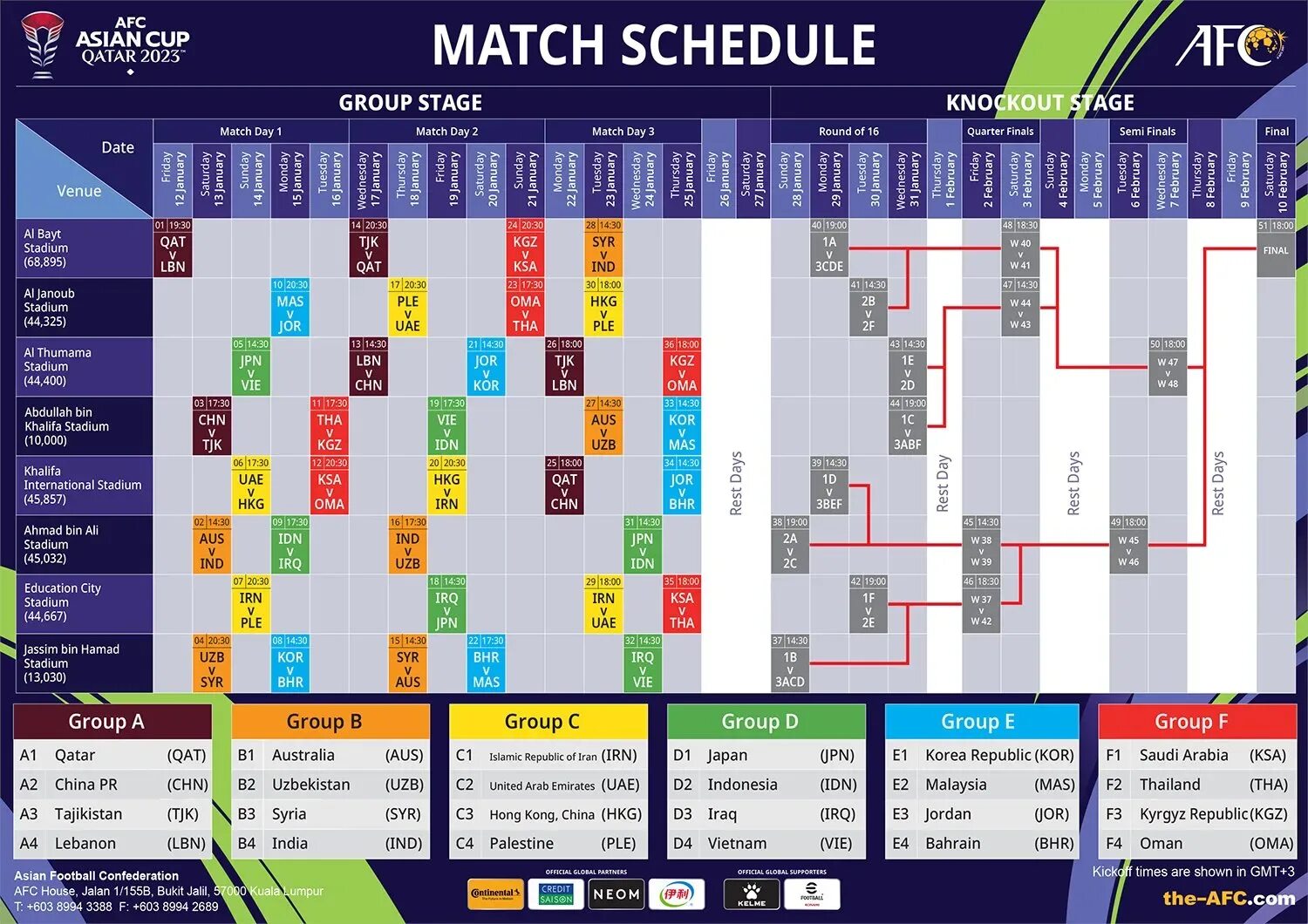 AFC Asian Cup 2023. Кубок Азии 2023 - 2024. Календарь по футболу Чемпионат Азия. Календарь Кубок Азия по футболу.