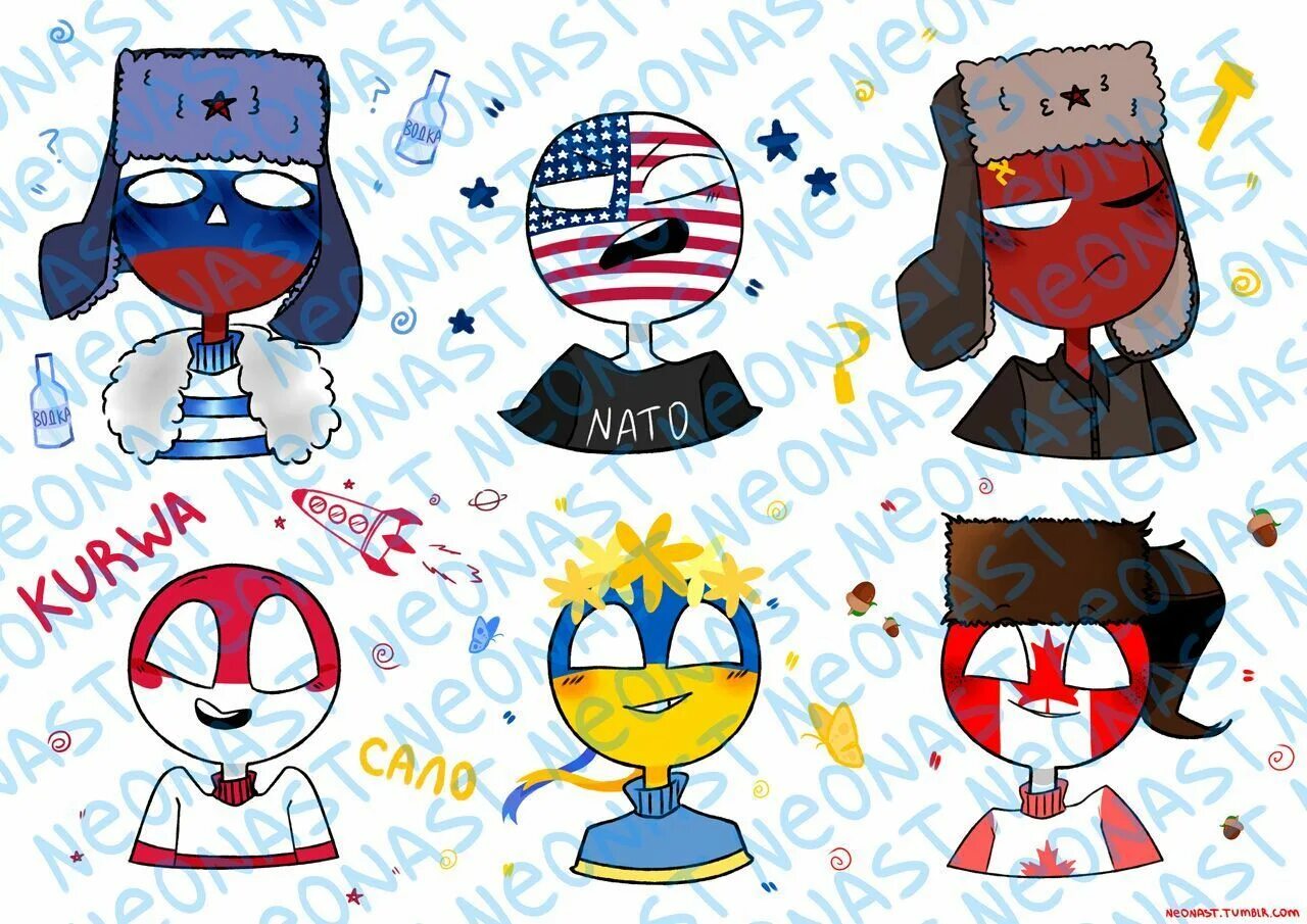 Круглые головы стран. Стикеры countryhumans. наклейки кантрихуманс. страны в виде человечков. флаги в виде людей.